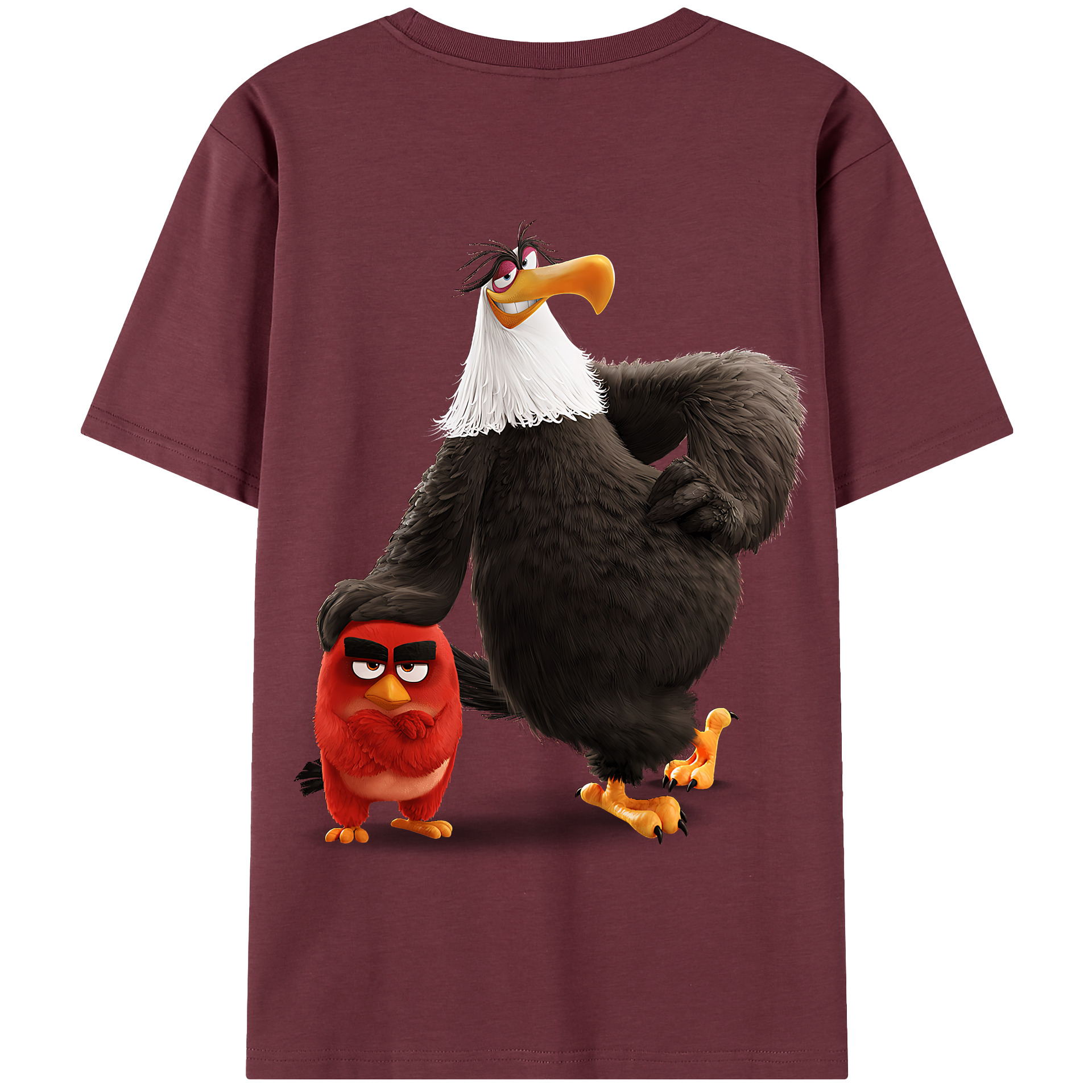 （画像用） Angry Birds アングリーバード 綿100％半袖Tシャツ（背面プリント）